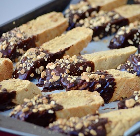 Chocolate Peanut Butter Biscotti